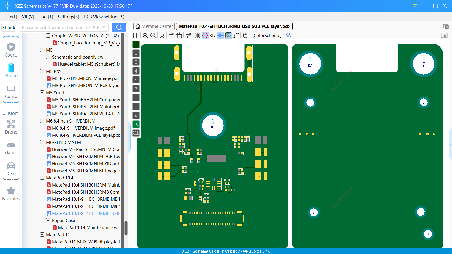 Huawei MatePad 10.4-SH1BCH3RMB_USB SUB PCB Layer